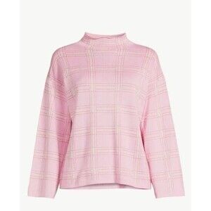 Free Assembly Sweater NWT Barbie Core Pink Mock Neck Square Womens Size M